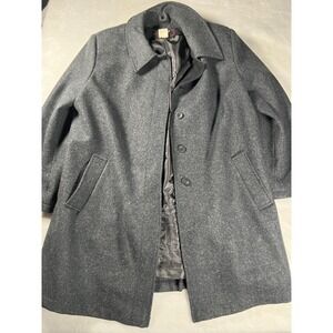 Stephanie Mathews Woman 100% Wool‎ Coat Womens 18/20 Gray Button Front Lined